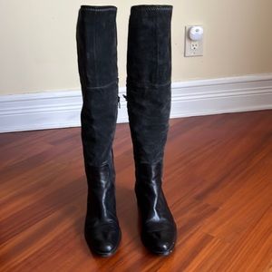 Alberto Fermani Leather and Suede Boot Size 37 (EU) 7 (US)